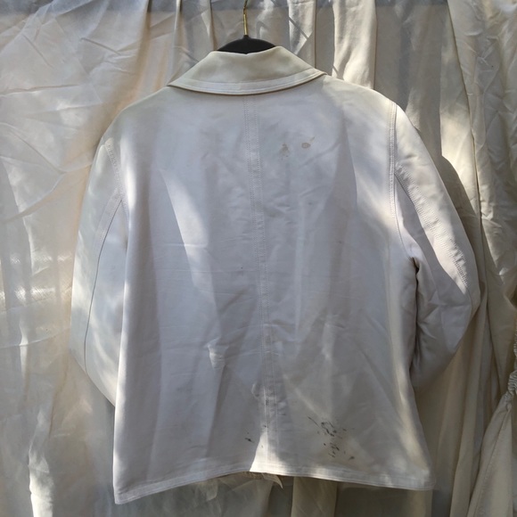 VINTAGE VERSACE White Zip Up Jacket - Picture 2 of 12